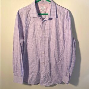 Ryan Seacrest Distinction Purple and White Dress Shirt